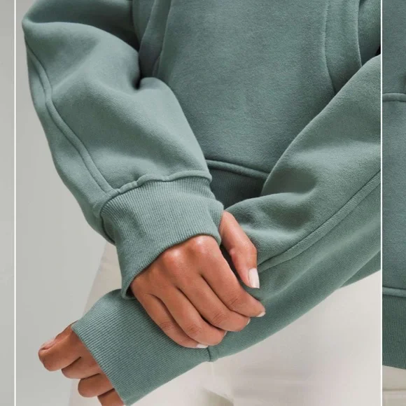 lululemon athletica Sage Green Half-Zip Funnel Sweatshirt - Picture 6 of 14